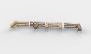 3D model Scaffolding structure set 3D model