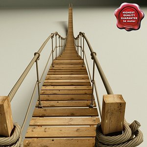 hanging bridge 3d model