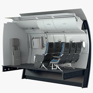 economy exit section singapore 3D model