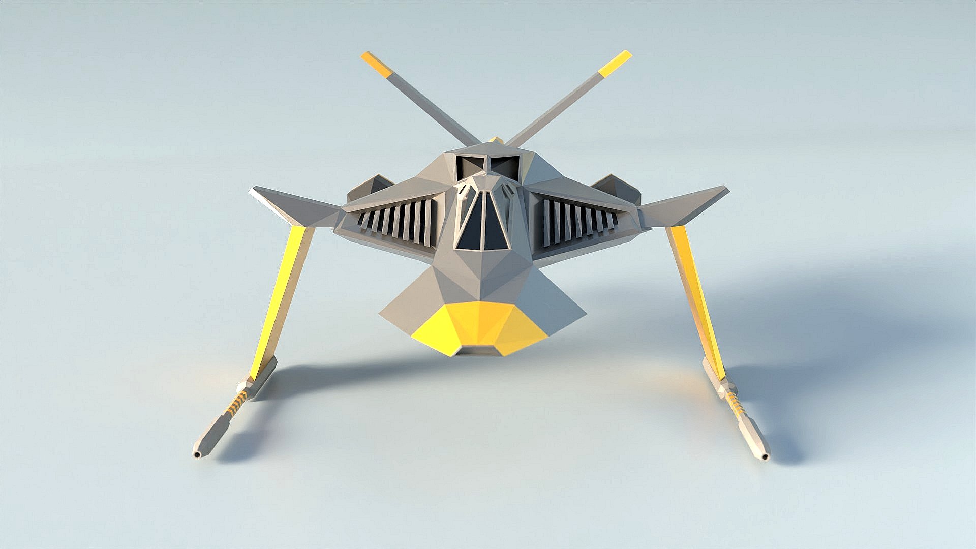 Lowpoly Space Kanga Roo Spaceship Concept 3D Model - TurboSquid 2439637