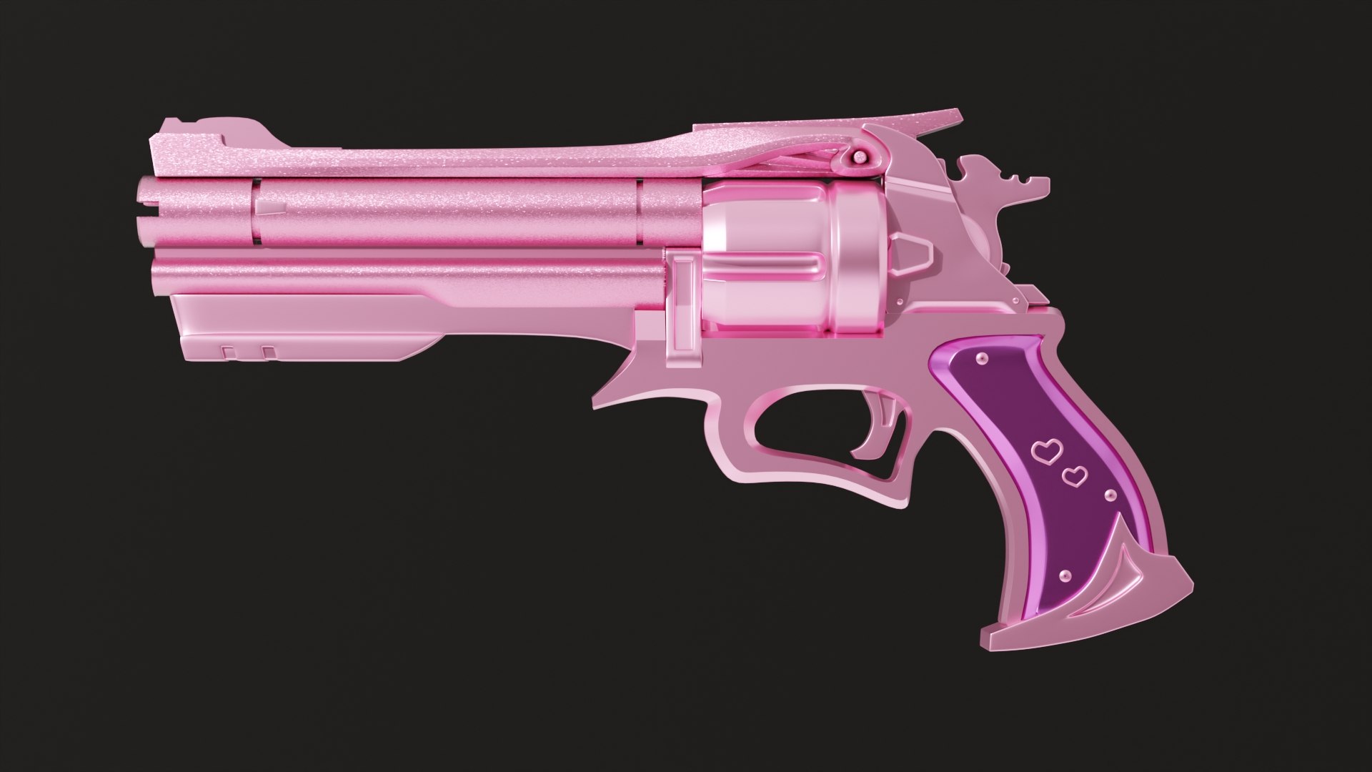 Pink Barbie Revolver 3D model - TurboSquid 2102163