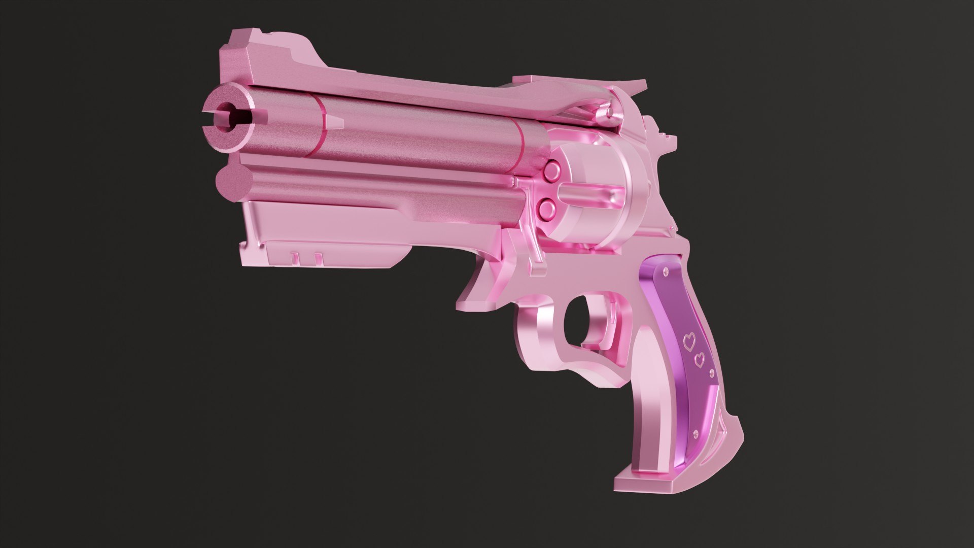 Pink Barbie Revolver 3D model - TurboSquid 2102163