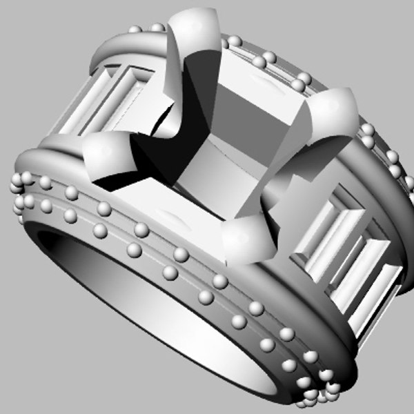 Euro Shank Wedding Band 3d Model