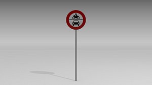 Vehicles prohibited sign