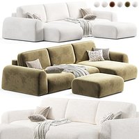 Corner sofa Lilt-2 Bucle White by Divan