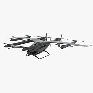 3D Flying Taxi AutoFlight - Gray model