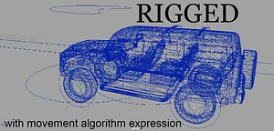 rigged animation 3D model