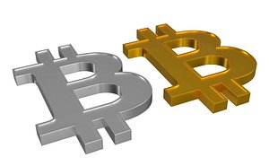 3D Bitcoin Symbol PBR