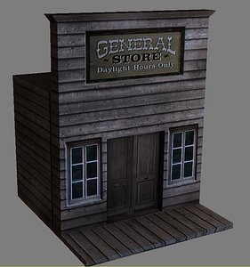 3d readying western shop