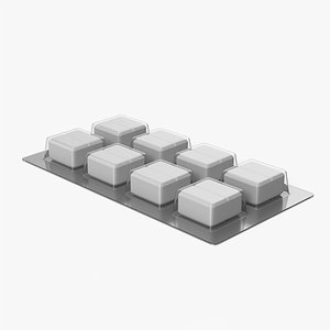 Square Pill Pack model