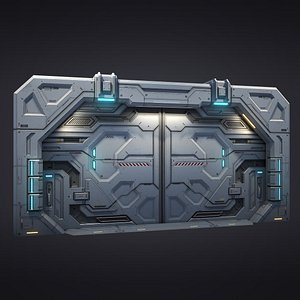 Sci-Fi Door Kit Vol 01-Type C-PBR 3D model