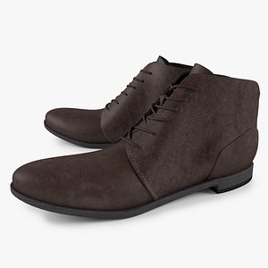 3d model work boot leather