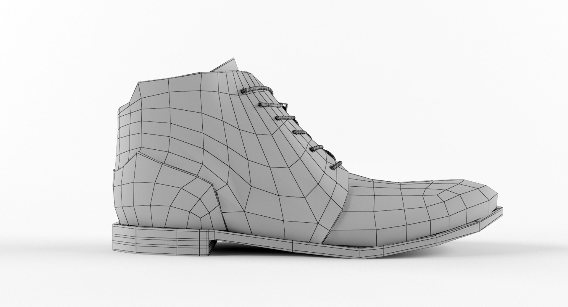 3d Model Work Boot Leather
