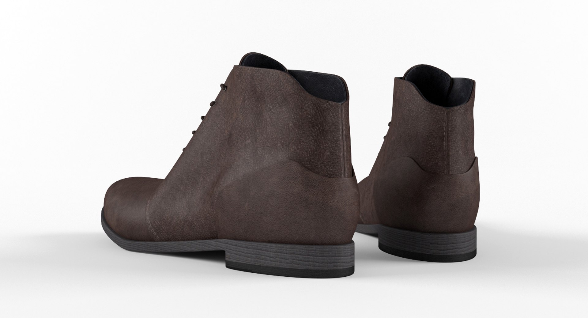 3d Model Work Boot Leather