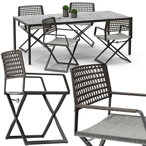 3D regista chair set model