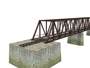 bridge railway 3D model