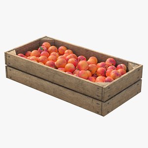 Peach Wooden Crate 3D model