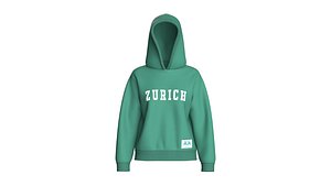 Girls Zurich Graphic Streetwear Hoodie 3D