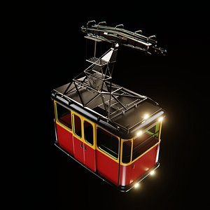 3D 80s Cable car