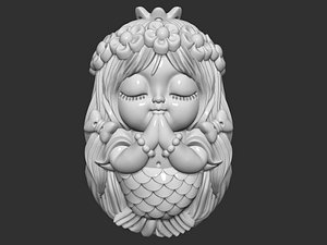 mermaid cute 3D model