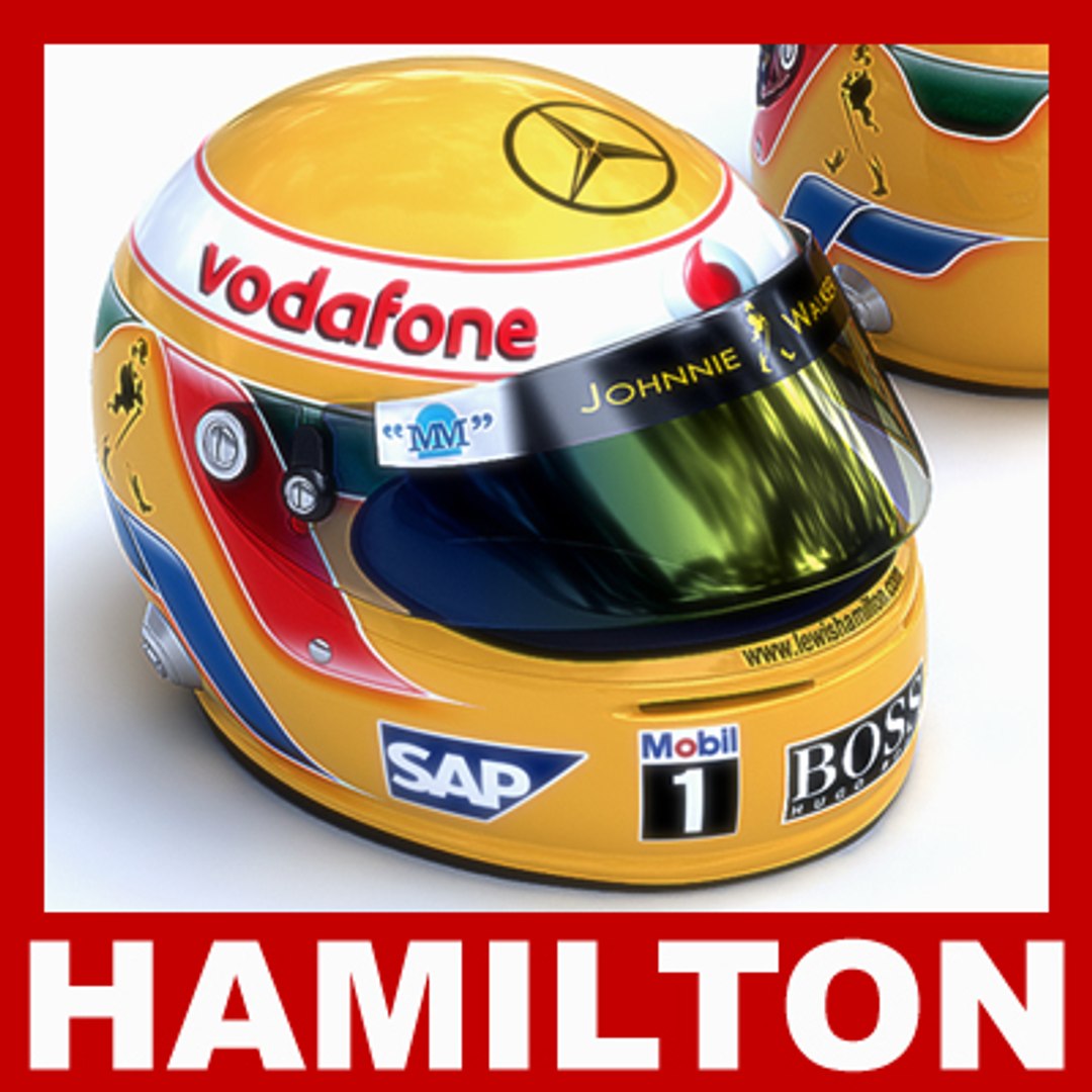 Lewis Hamilton Helmet F1 3d Model