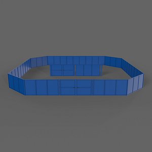 PBR Gate and Fence 3 3D model