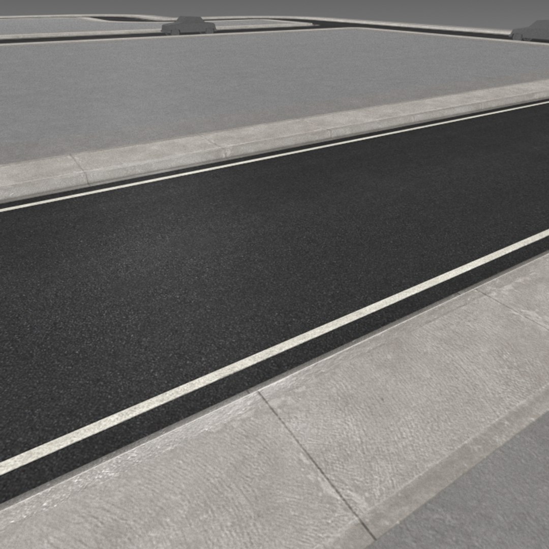 3D suburban road modules set model - TurboSquid 1290451