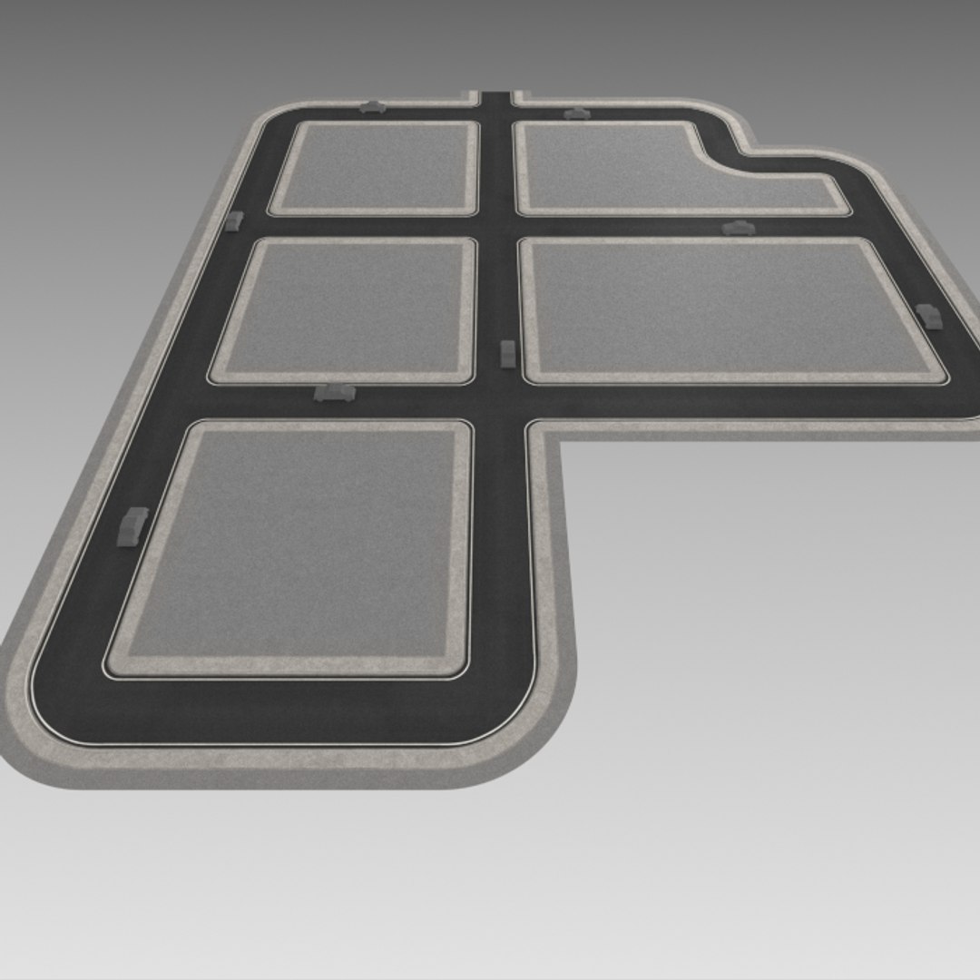 3D suburban road modules set model - TurboSquid 1290451