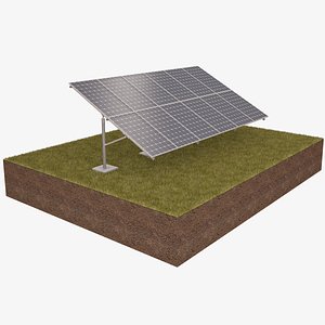 3D photovoltaic sun farm model