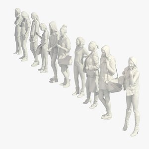 3D People - Adult Standing still - Woman model