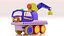 Cartoon toy crane