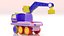 Cartoon toy crane
