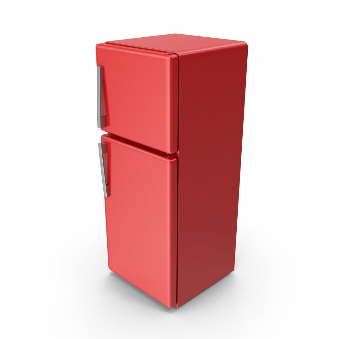 3D Refrigerator Red model - TurboSquid 1832453