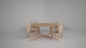 nice table chairs 3d model