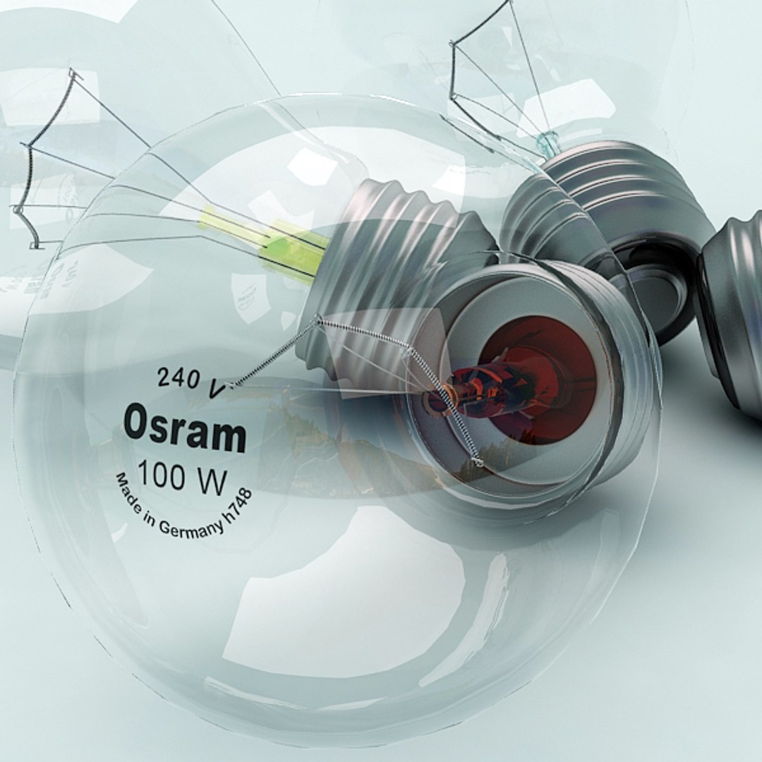 Obj Photorealistic Light Bulb