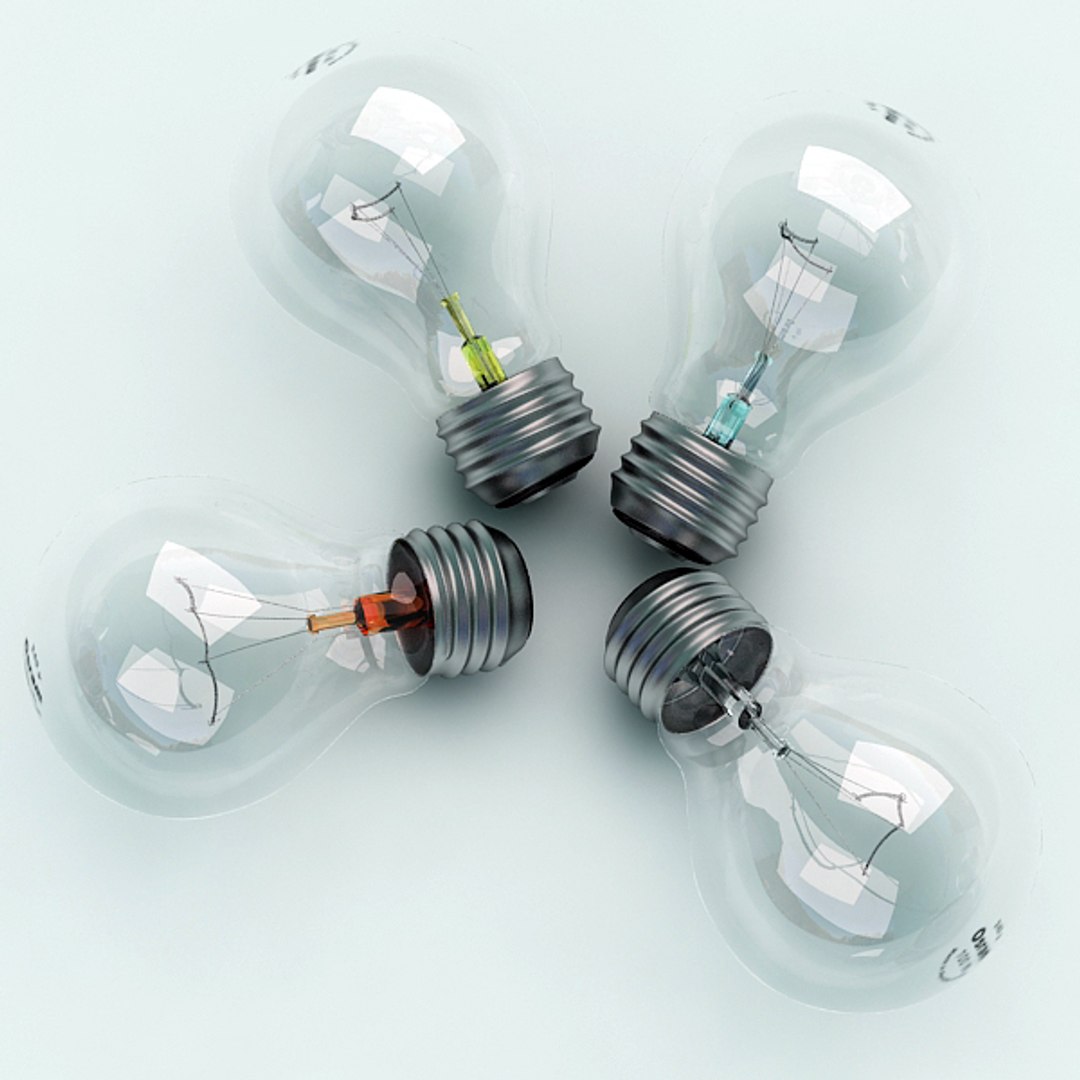 Obj Photorealistic Light Bulb