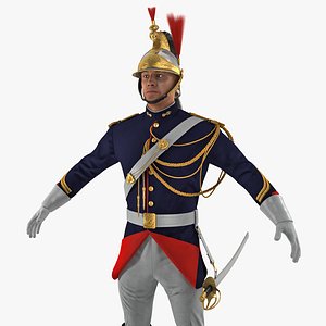 3D model french republican guard traditional
