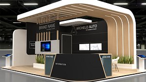 3D 3d model minimal exhibition