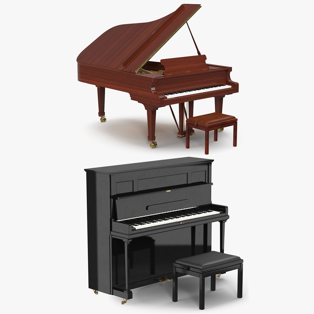 Pianos 3D Models Collection 2 3D model preview