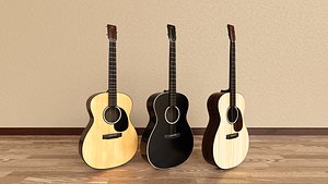 ash wood guitar 3D model