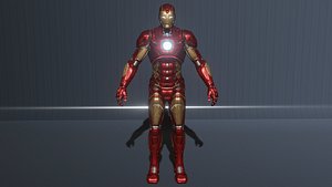 3D Ironman Iconic Armor low-poly model