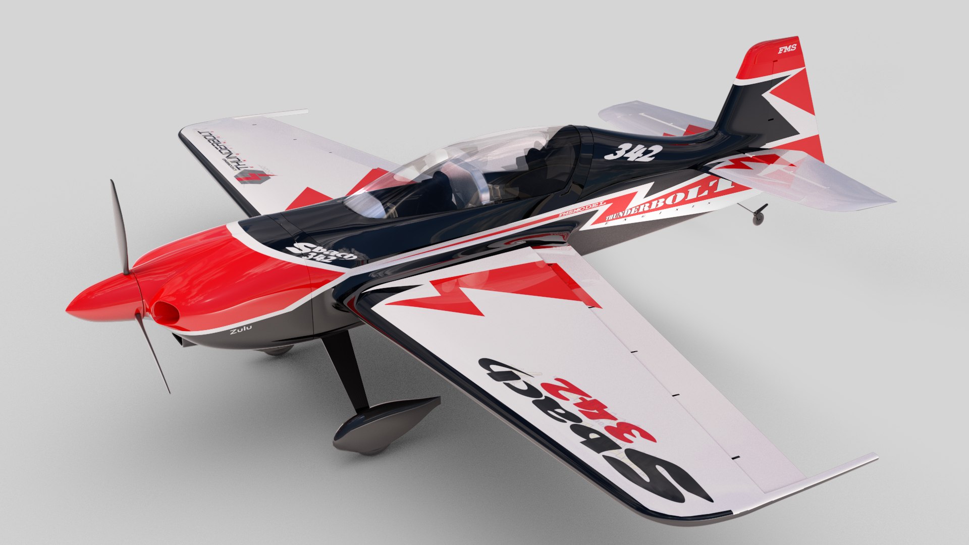 3d Sbach 342 Aerobatic Xa-42 Model