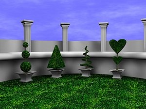 Topiary Garden w/Scene