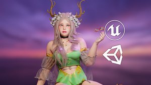 3D Dryad Girl - GameReady