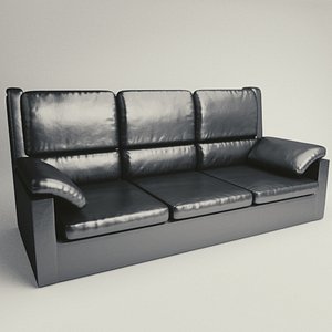Black Leather Sofa