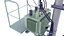 Electric Pole Power Transformer Low Poly 25 3D model