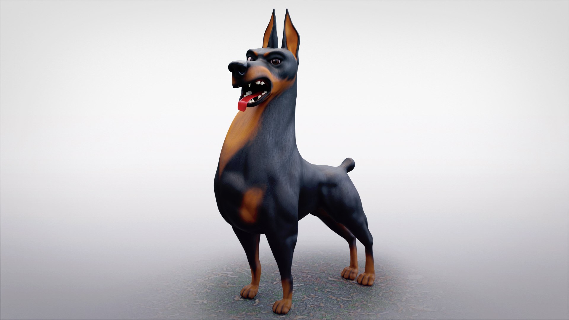 Doberman Stylized Rigged Model - TurboSquid 2067070