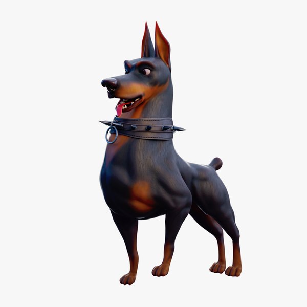 Doberman stylized Rigged model