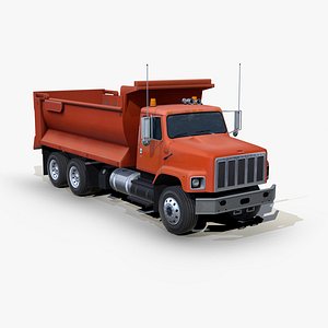 International 2654 Dump truck s09 1987 3D model