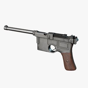 3D German Pistol Game-Ready Low-poly 3d model model